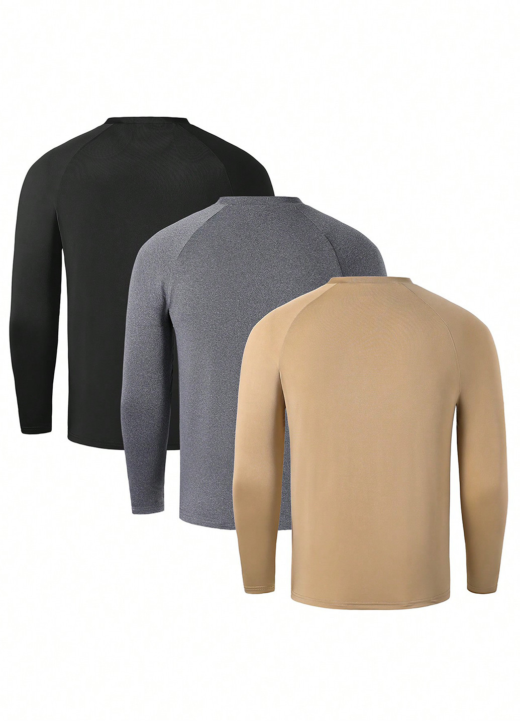 Коричневый демисезонный кэжуал лонгслив SHEIN однотонный