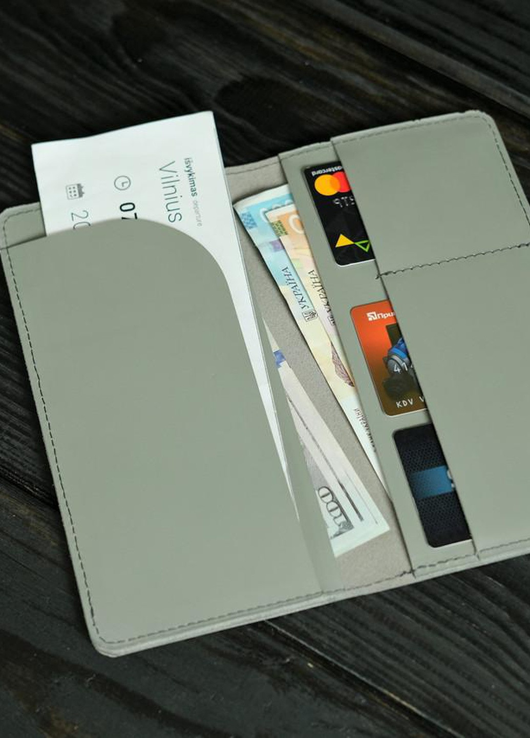 Шкіряний гаманець клатч Тревел Berty (253862836)