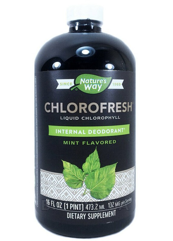 Хлорофил Chlorofresh Liquid Chlorophyll 473.2 ml (Mint) Nature's Way (254784692)