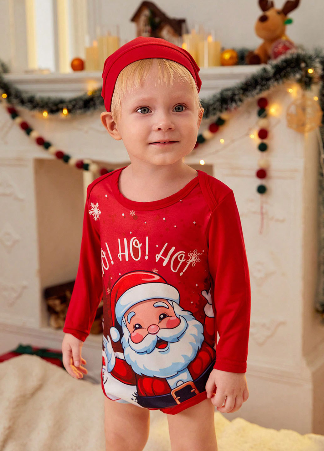 Червоний демісезонний комплект (боді, шапка) SHEIN