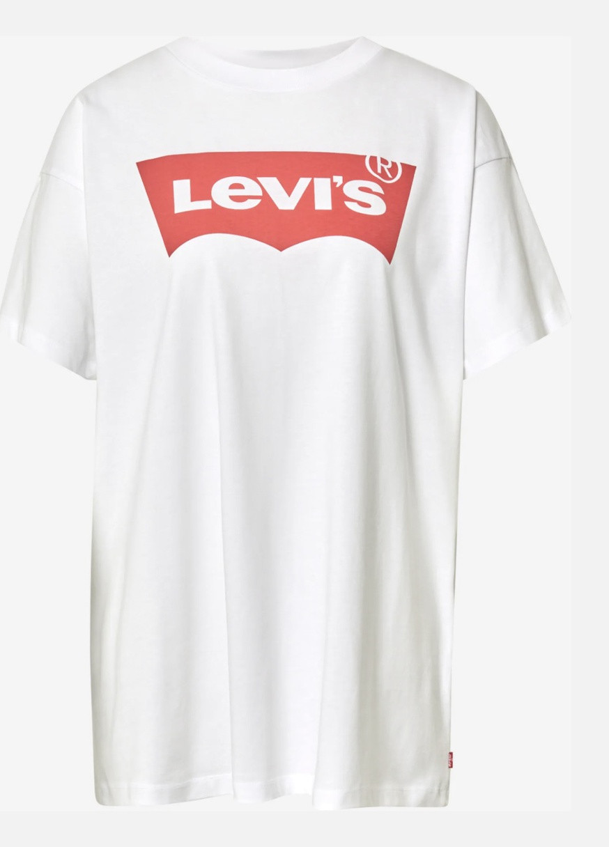 Белая всесезон футболка очень свободного покроя с коротким рукавом Levi's Oversize