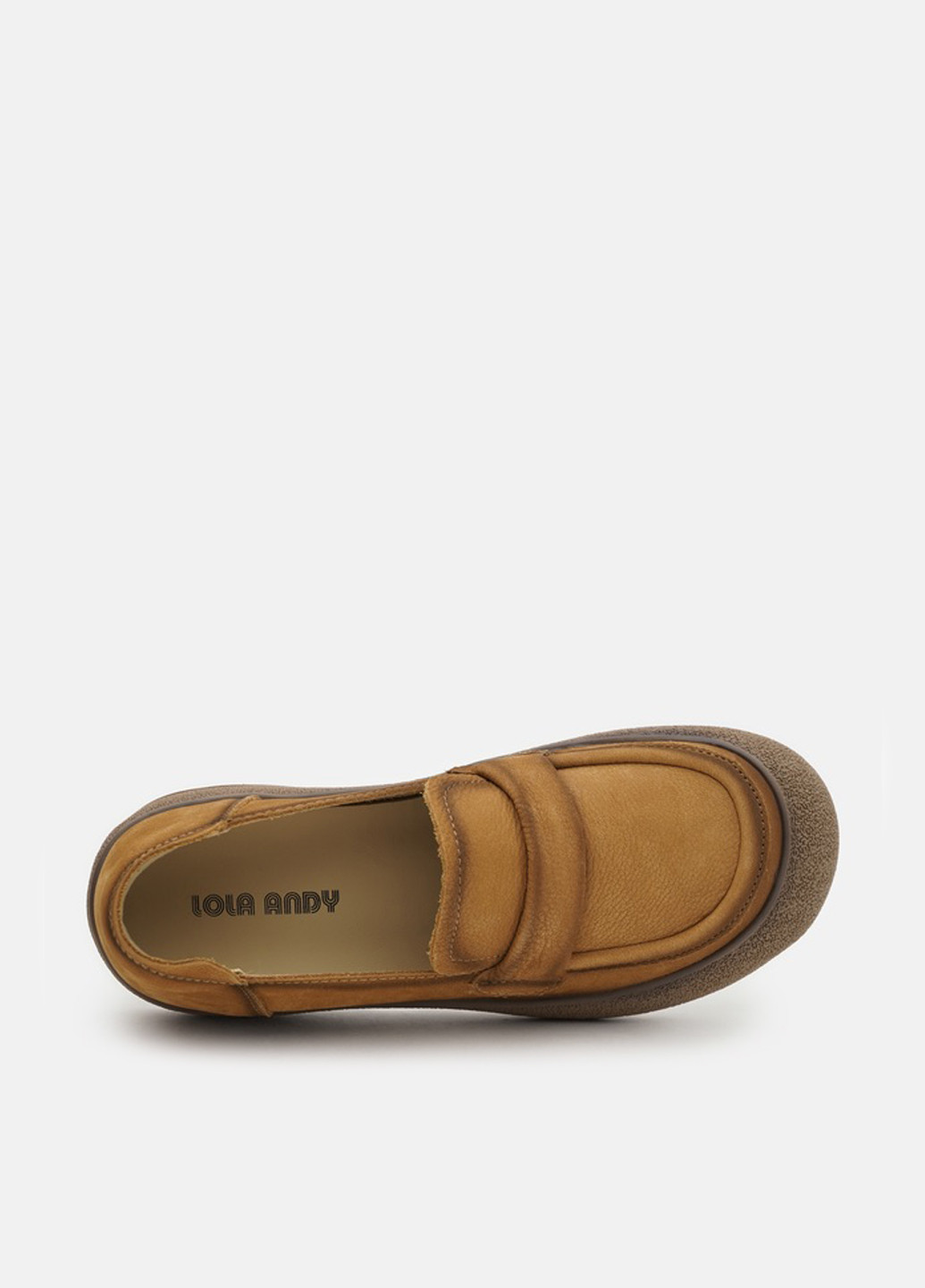Lola Andy Туфли лоферы коричневый з натуральный нубук, китай — демисезон (350195932)