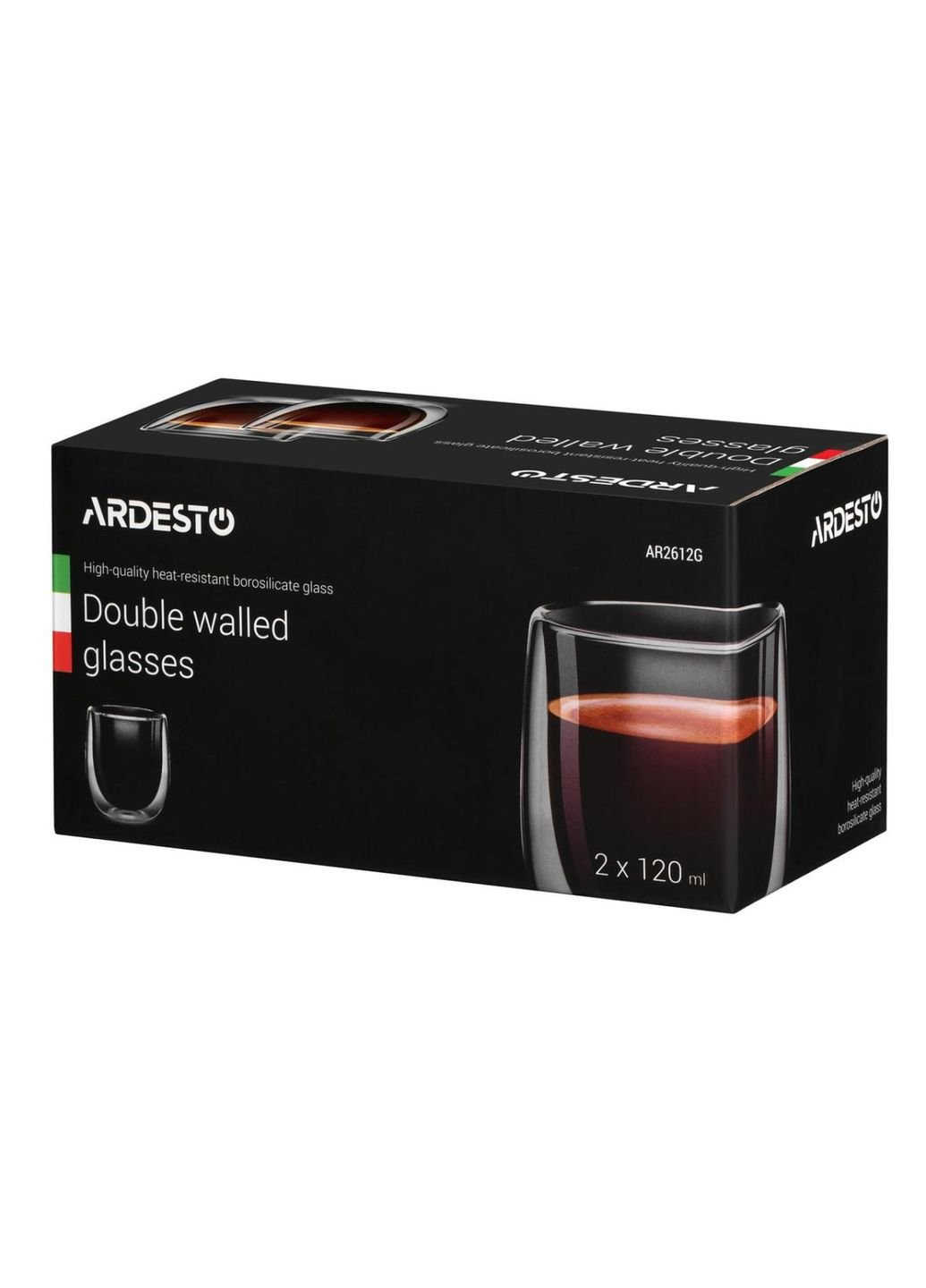 Набор стаканов с двойным дном 2 шт AR-2612-G 120 мл Ardesto (253618082)