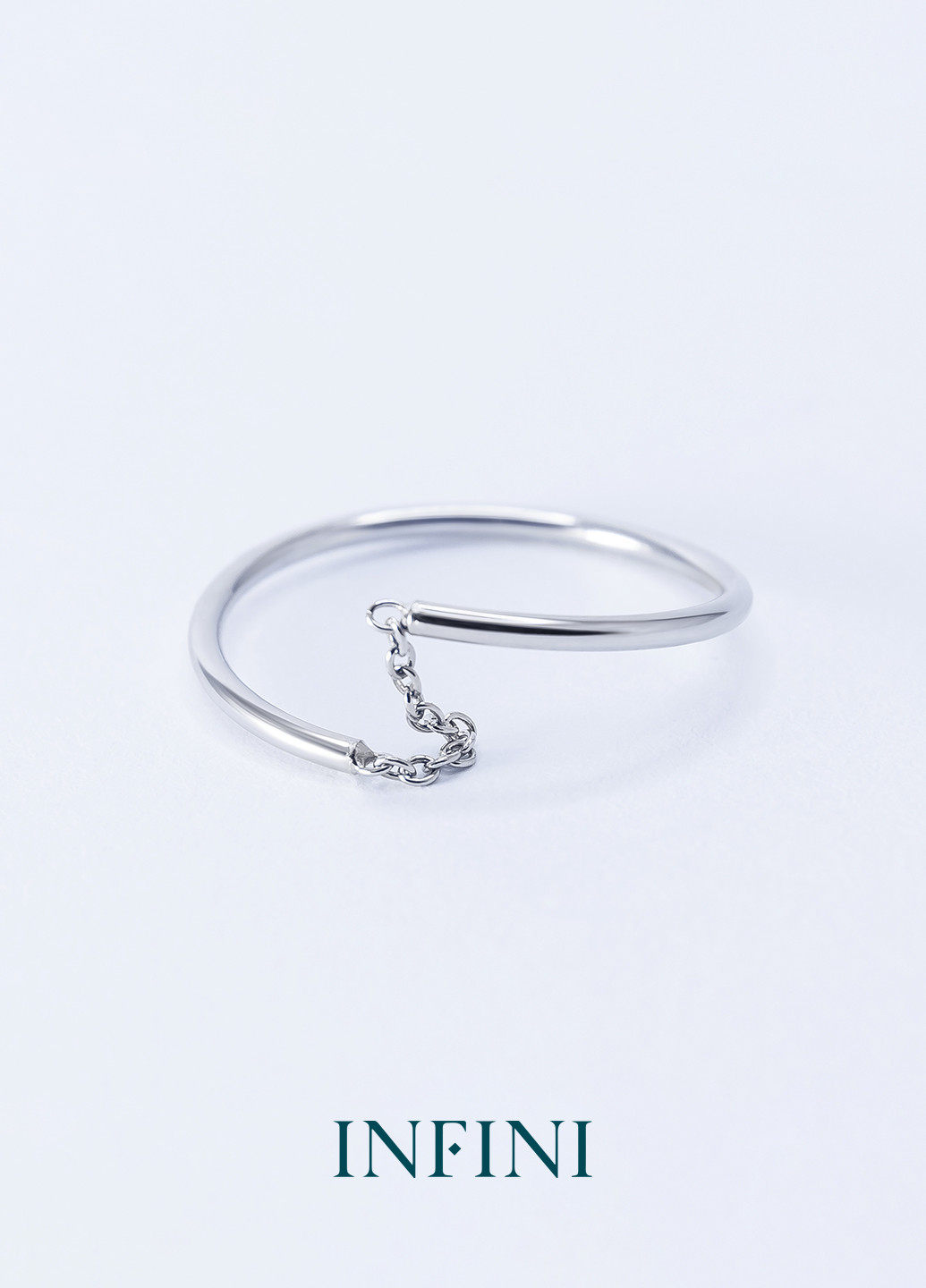 Кольцо серебряное Infini с цепочкой (250570267)