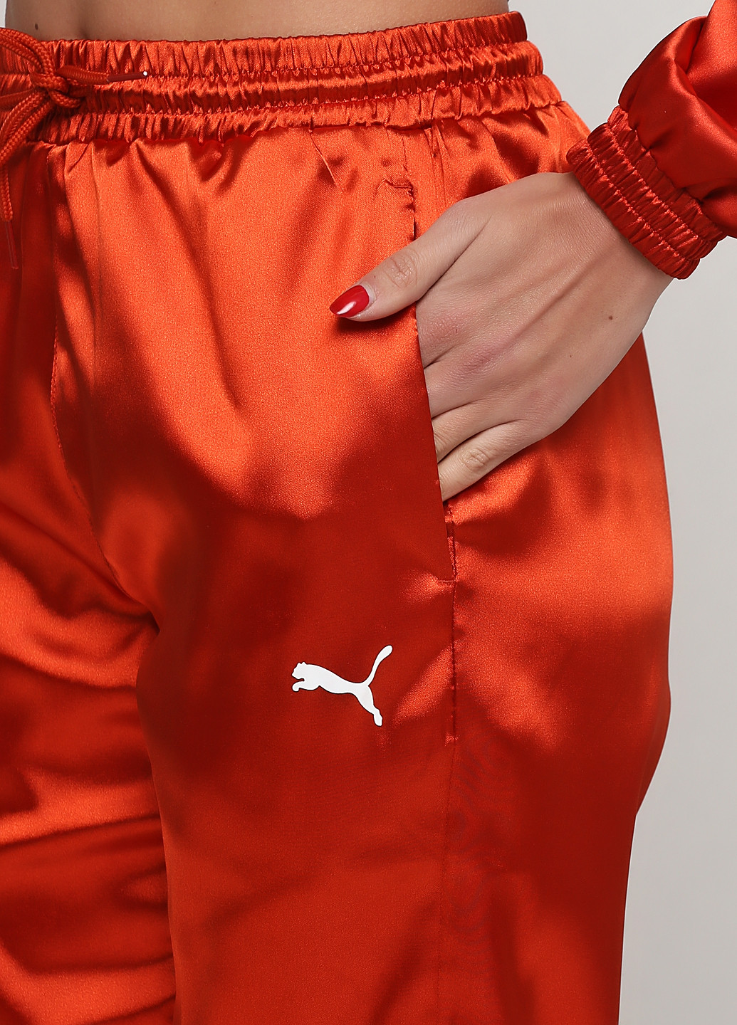 Оранжевые спортивные демисезонные джоггеры брюки Puma