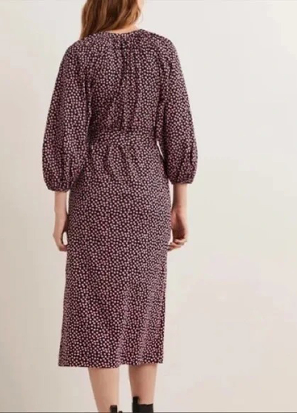 Комбинированное кэжуал платье а-силуэт Boden с цветочным принтом