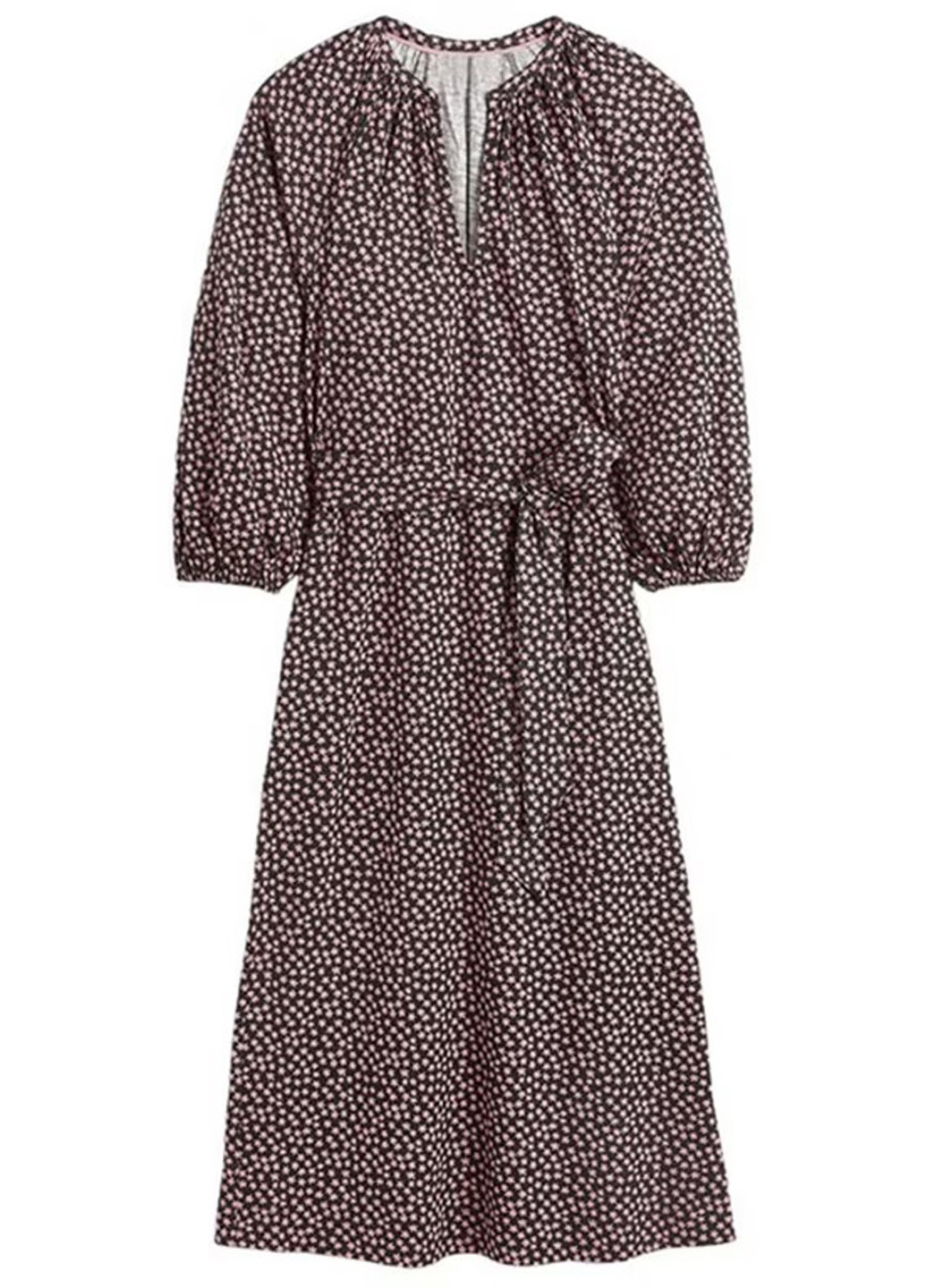 Комбинированное кэжуал платье а-силуэт Boden с цветочным принтом