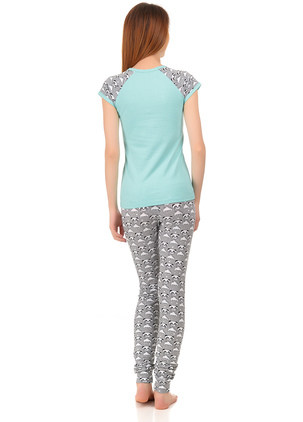 Мятный демисезонный комплект (футболка, брюки) Barwa Garments