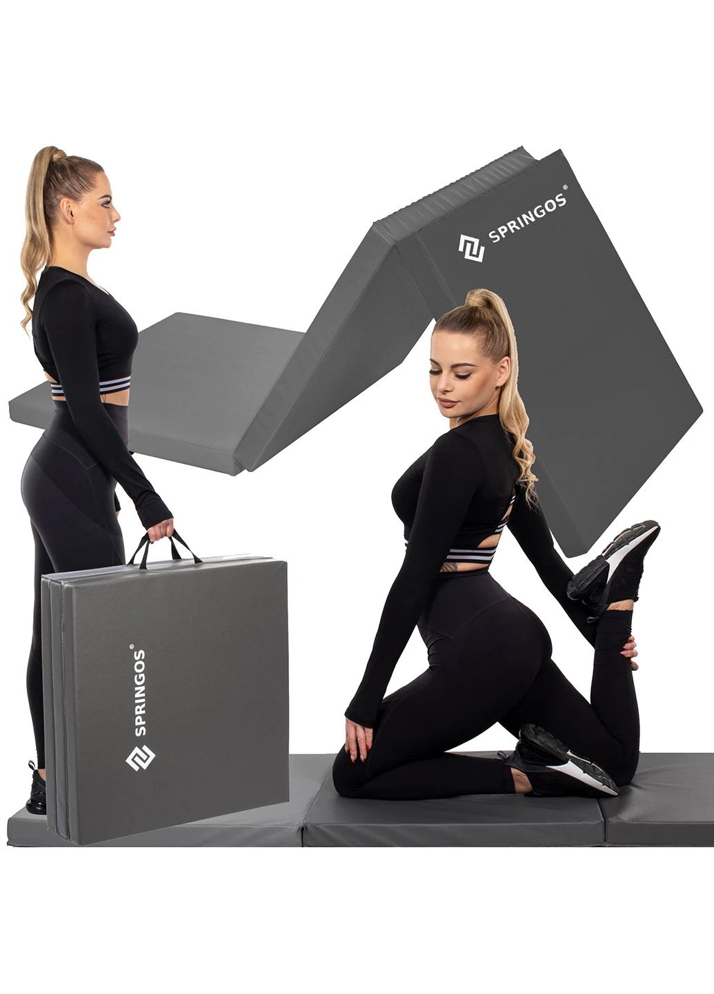 Гімнастичний мат 180 х 60 х 5,5 см Springos (253006754)