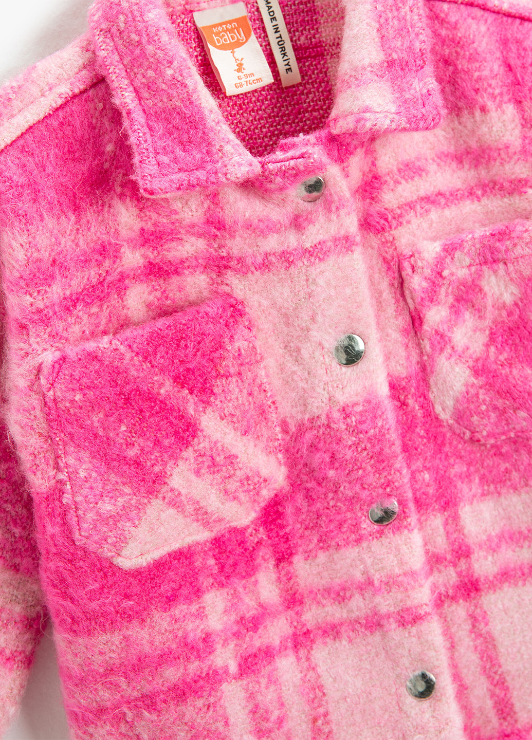 Розовая кэжуал рубашка в клетку KOTON