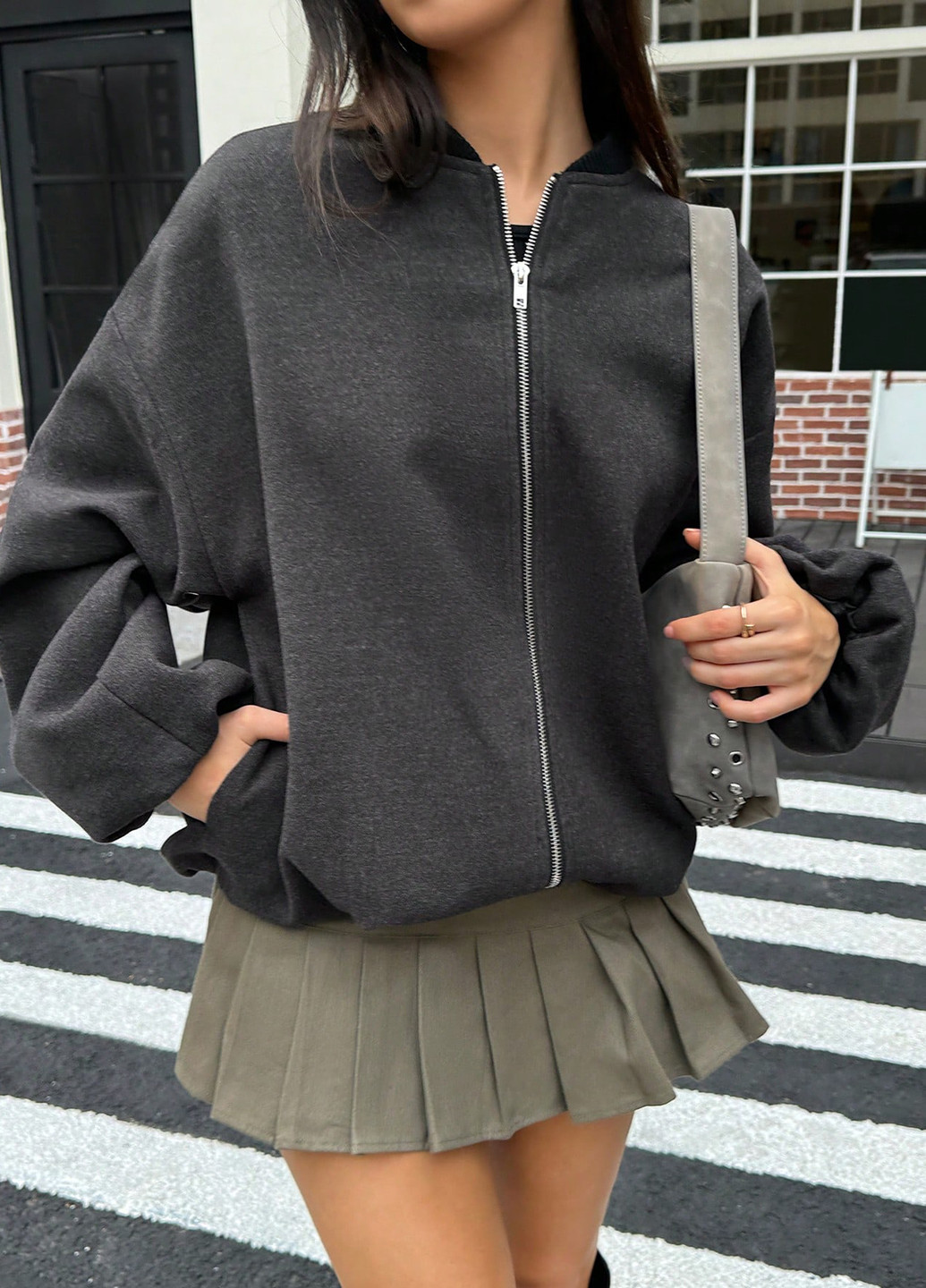 Бомбер SHEIN на блискавці (338194106)