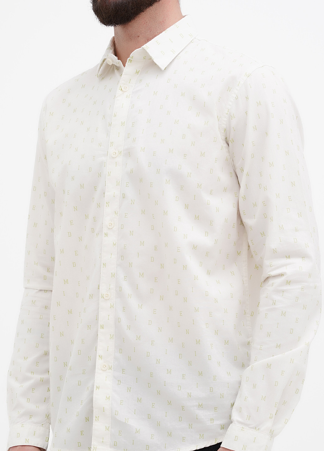 Белая кэжуал рубашка однотонная Tom Tailor