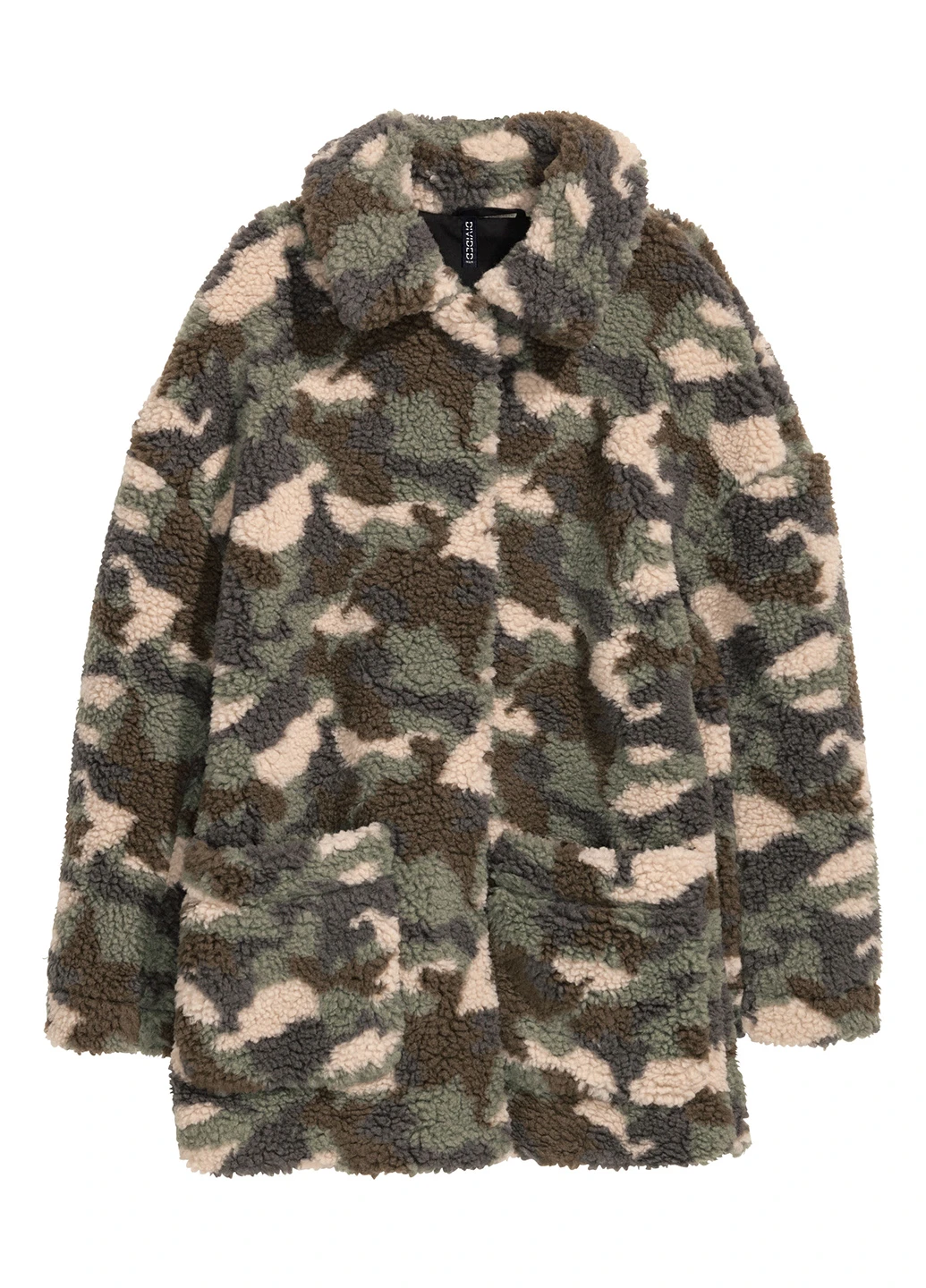 Шуба,зелений в кольорові візерунки, Divided H&M (251419793)