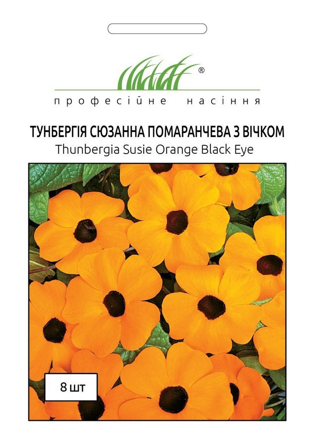 Семена Тунбергия Сюзанна оранжевая 8 шт Професійне насіння (215963674)