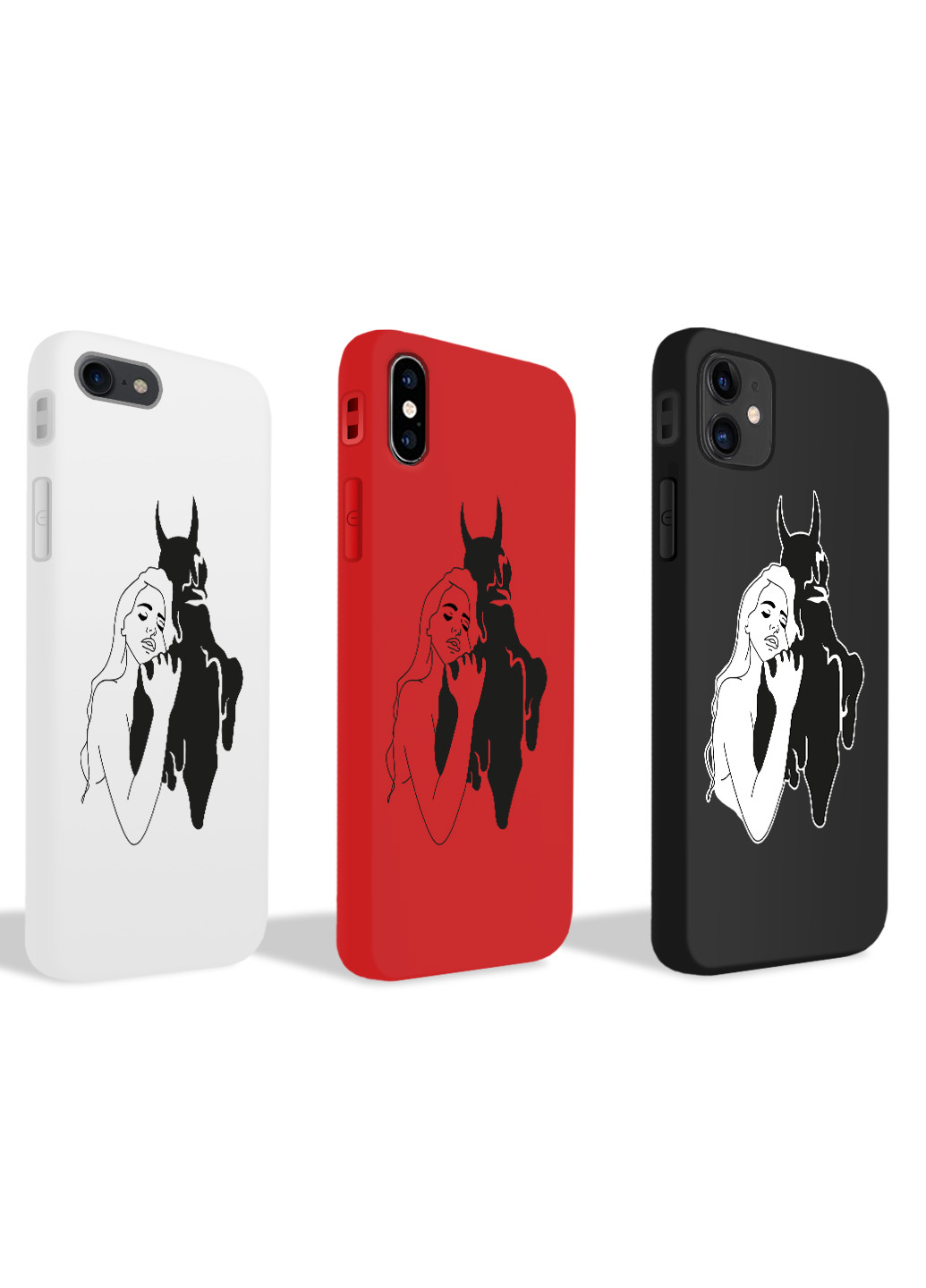 Чохол силіконовий Apple Iphone 7 Контурний мінімалізм (Contour minimalism) (17361-1358) MobiPrint (219774717)