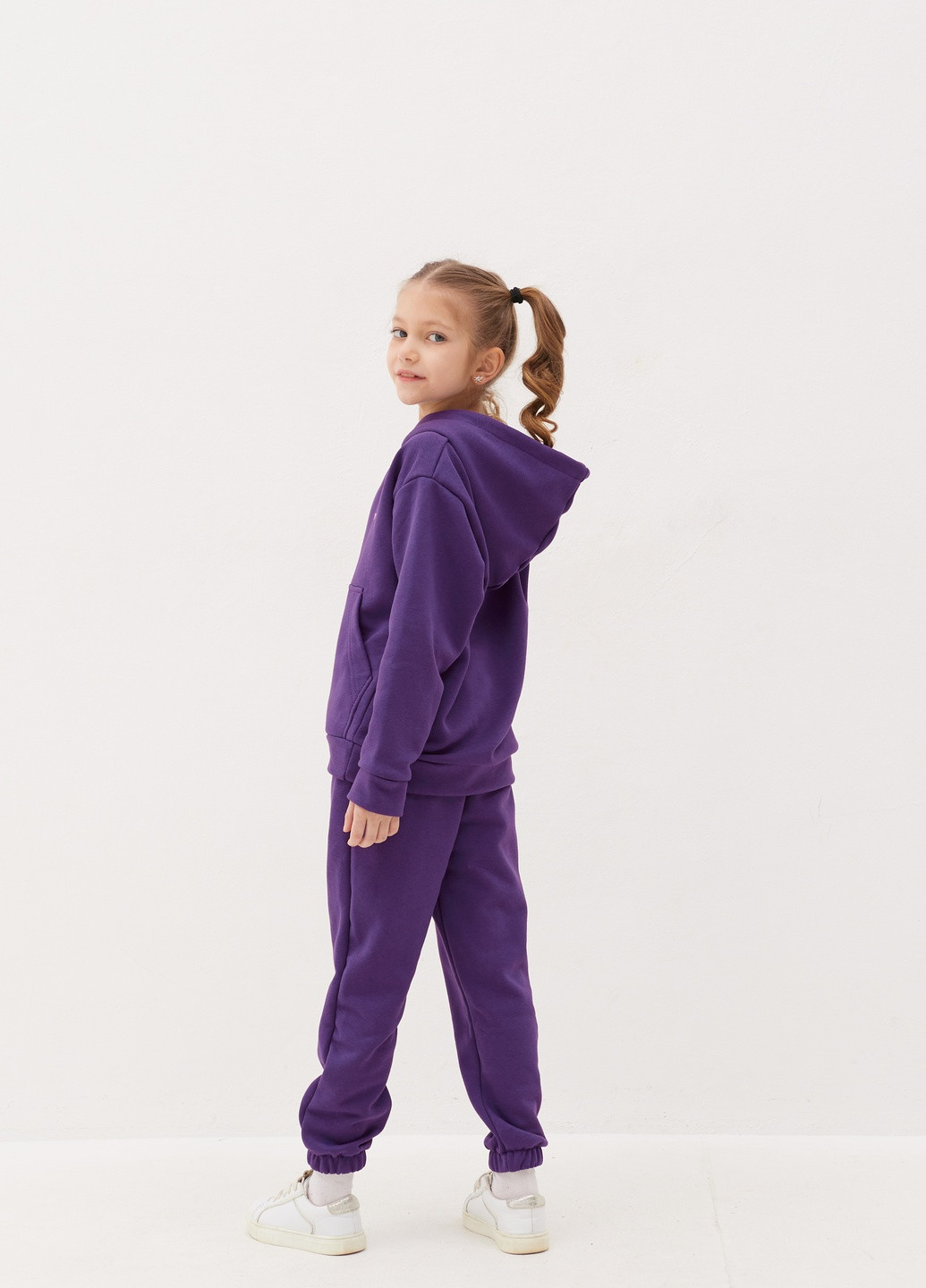 Темно-фиолетовый демисезонный детский спортивный повседневный костюм beauty Kindamor весна-осень 2022