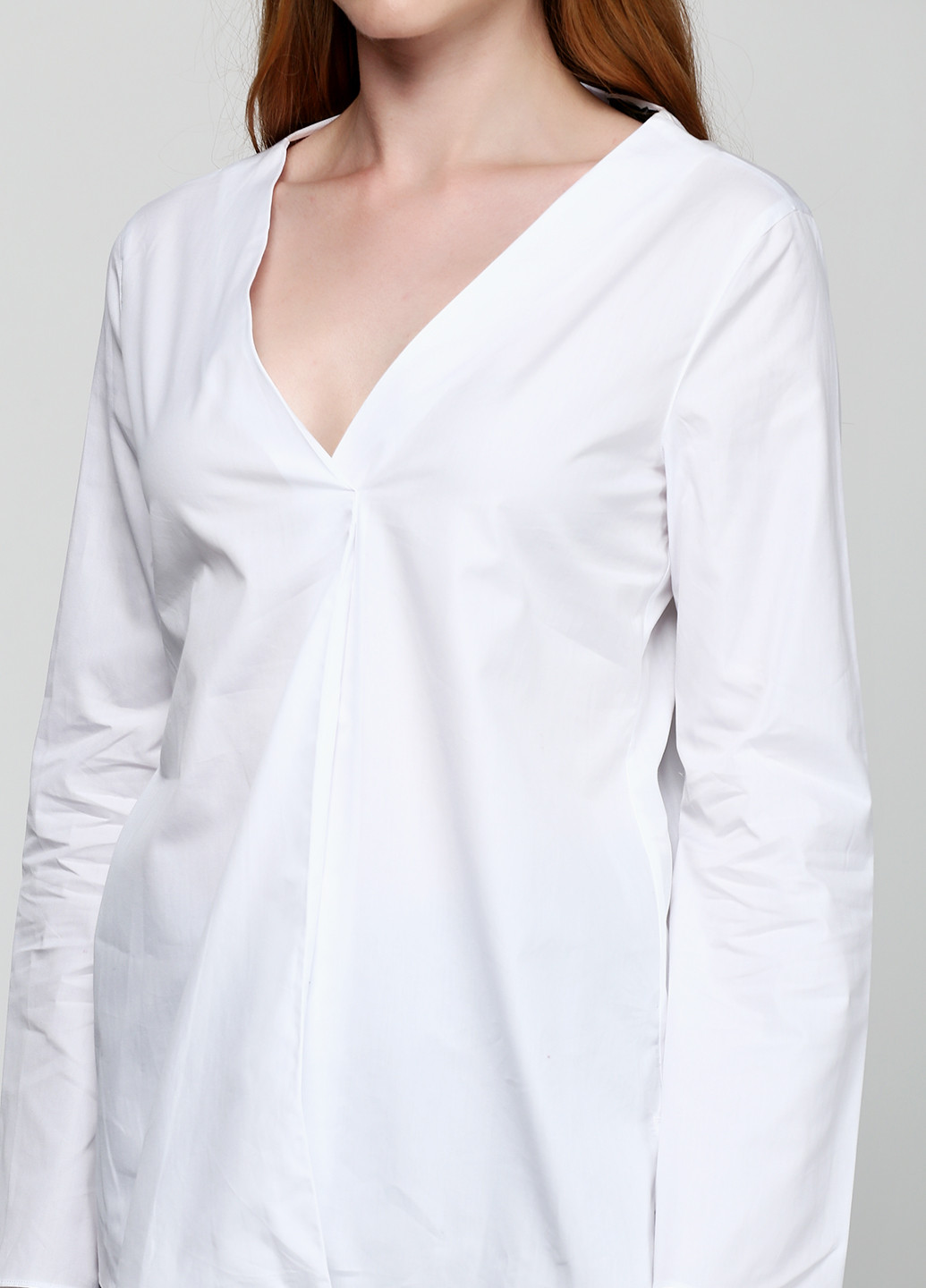 Белая демисезонная блуза Massimo Dutti