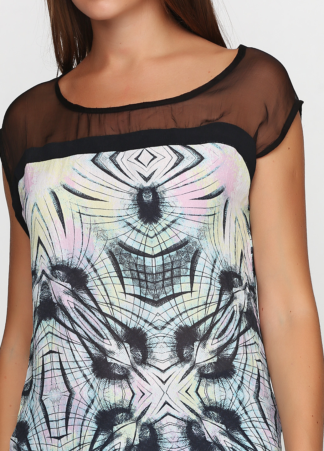 Комбинированная летняя блуза Karen by Simonsen