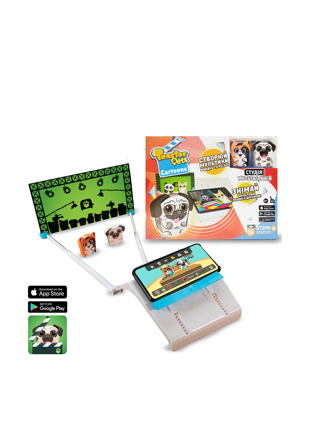 Игровой набор для анимационного творчества – СТУДИЯ МУЛЬТФИЛЬМОВ (2 фиг., студия) Toaster Pets (185458700)