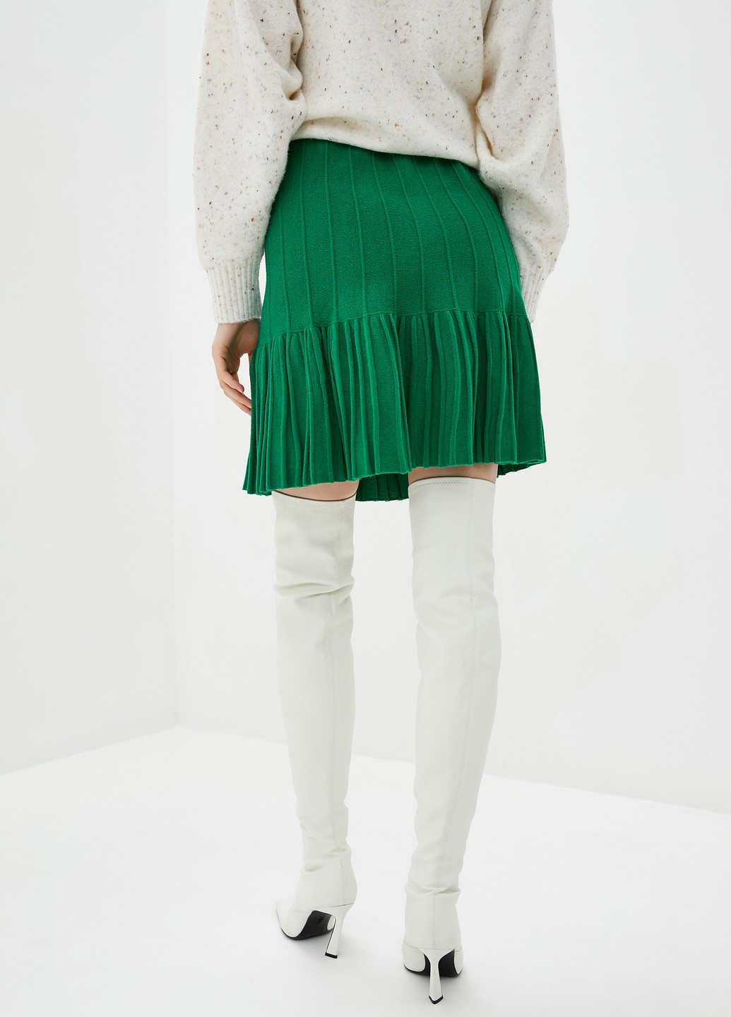 Зеленая однотонная юбка Sewel