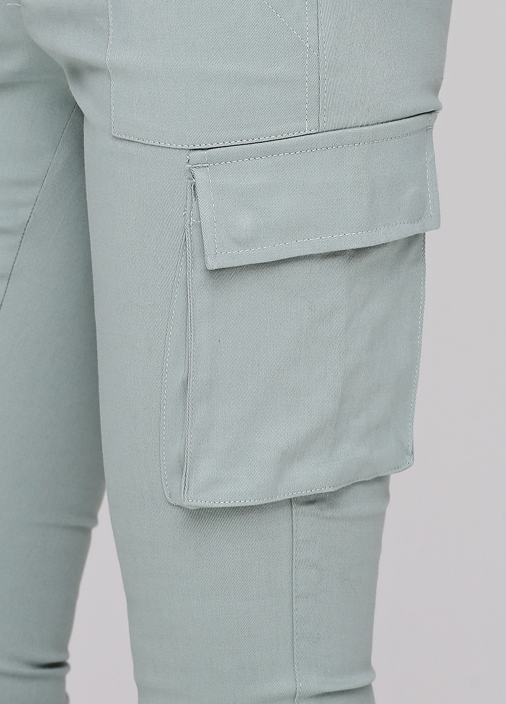 Мятные джинсовые летние карго брюки Mohito