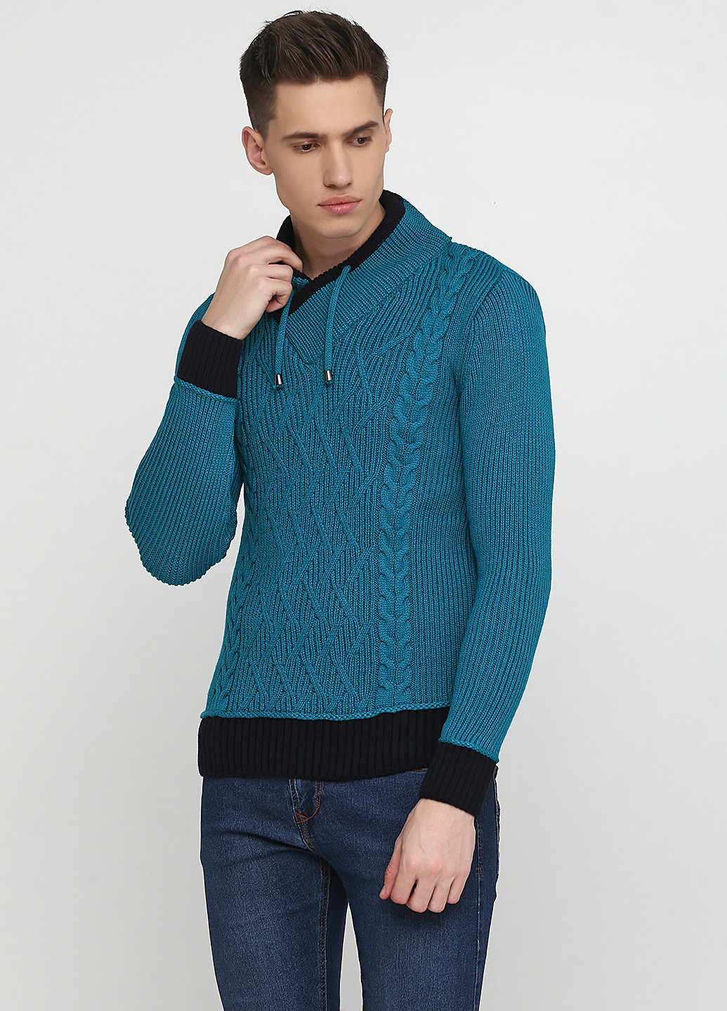 Зеленый зимний пуловер пуловер Timati
