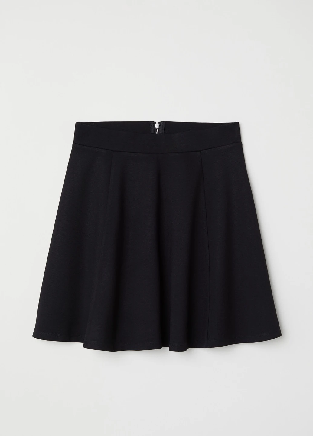 Черная однотонная юбка солнце-клёш H&M
