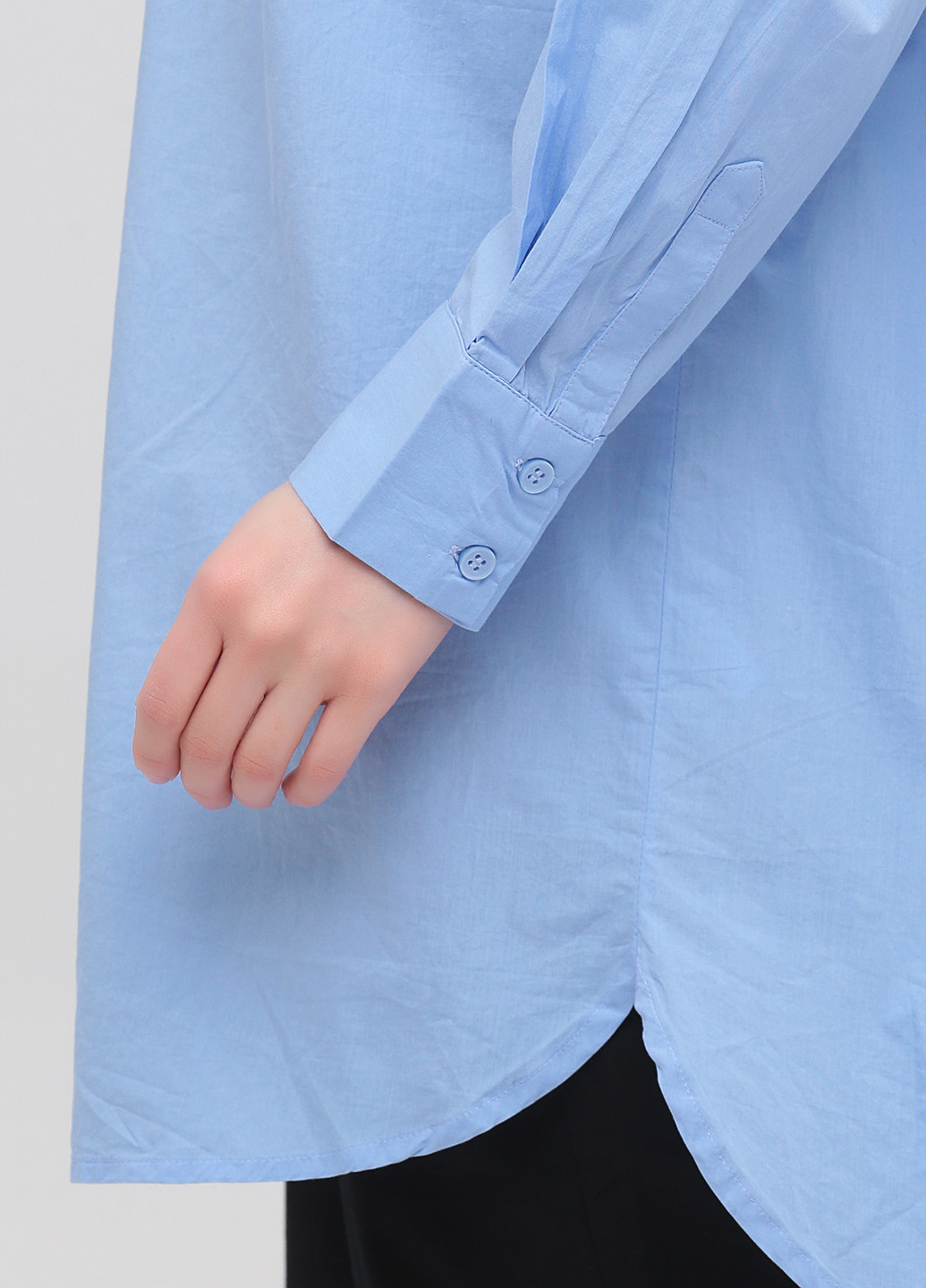 Голубой кэжуал рубашка однотонная Monki