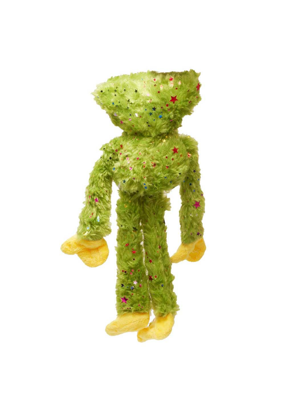 Мягкая игрушка обнимашка Хаги Ваги салатовая с блёстками и звездочками 40 см с липучками на лапках Unbranded (256544192)