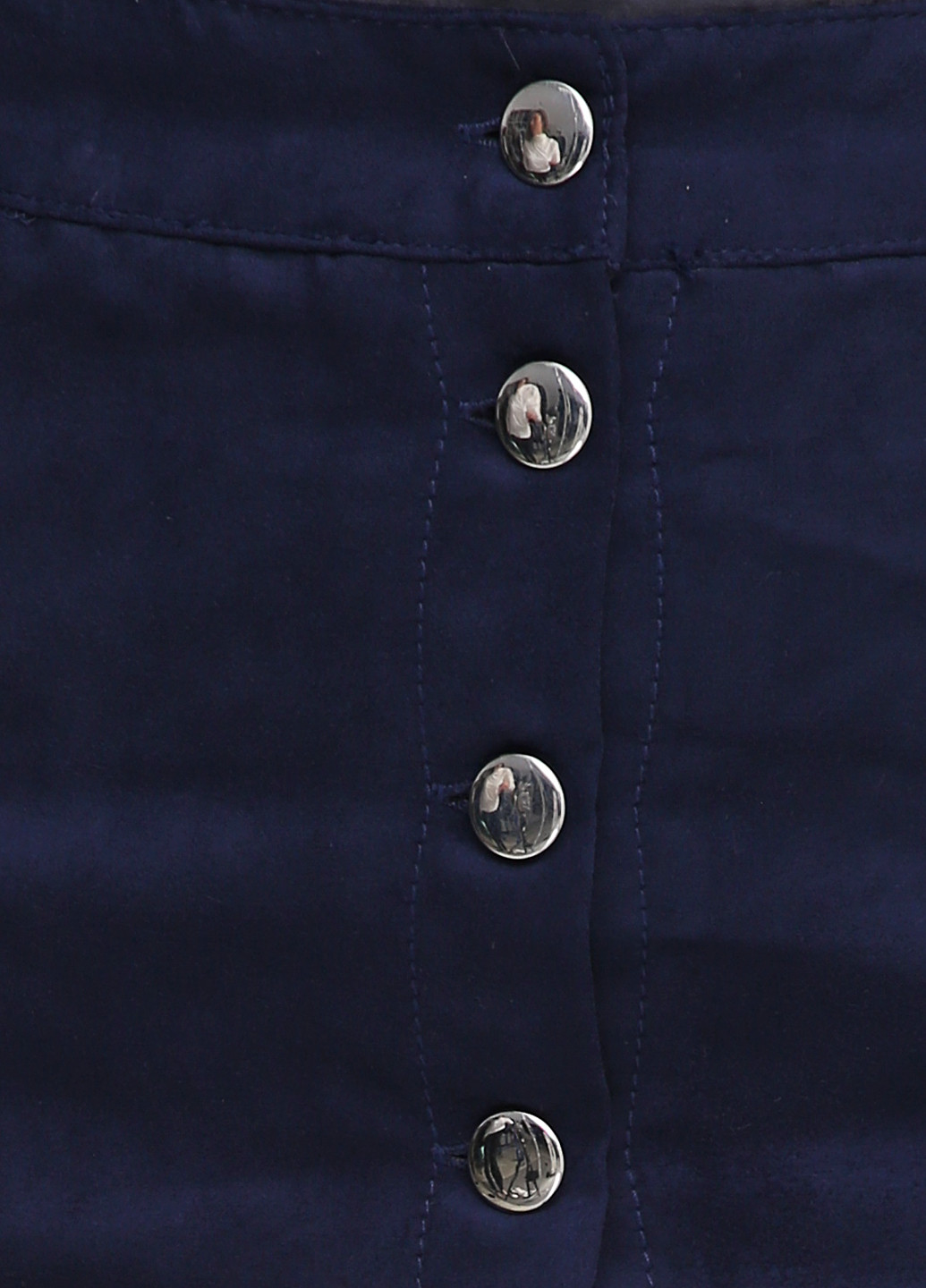 Синяя кэжуал однотонная юбка H&M мини