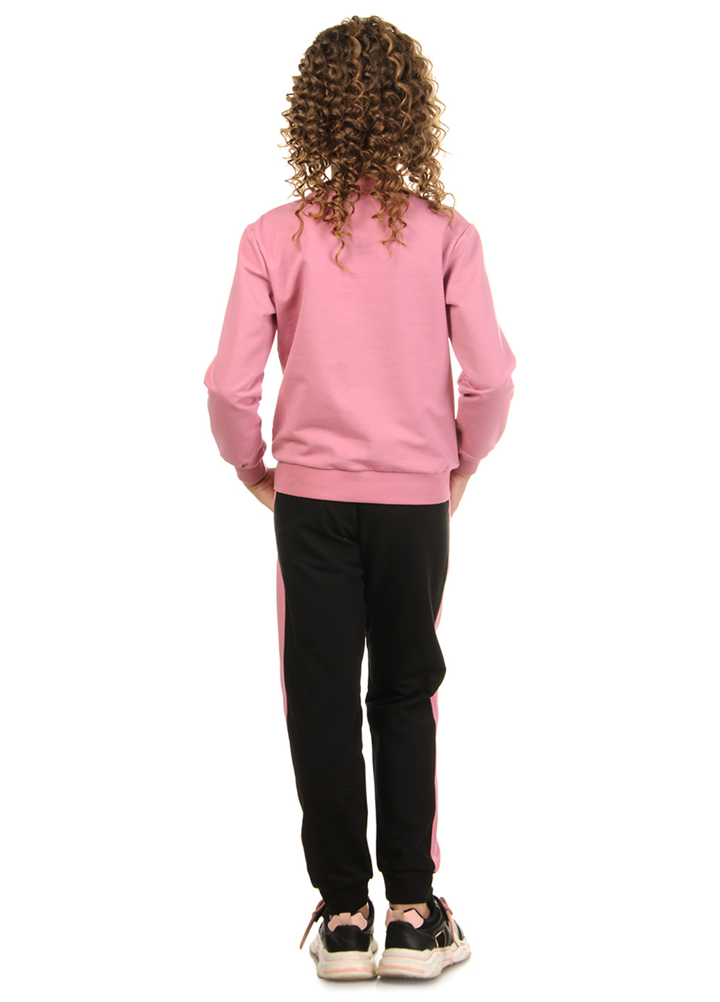 Розовый демисезонный костюм (свитшот, брюки) брючный ViDa