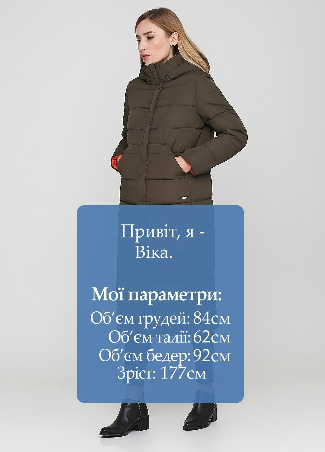 Оливкова (хакі) зимня куртка Eva Classic