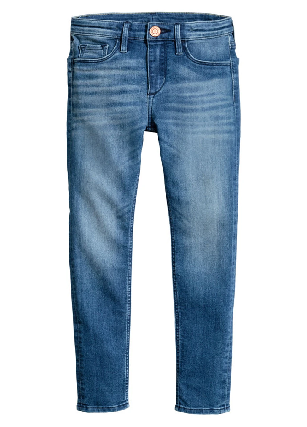 Синие демисезонные прямые джинсы H&M