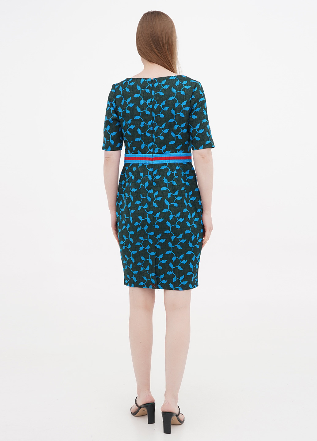 Темно-синее кэжуал платье футляр Boden с цветочным принтом