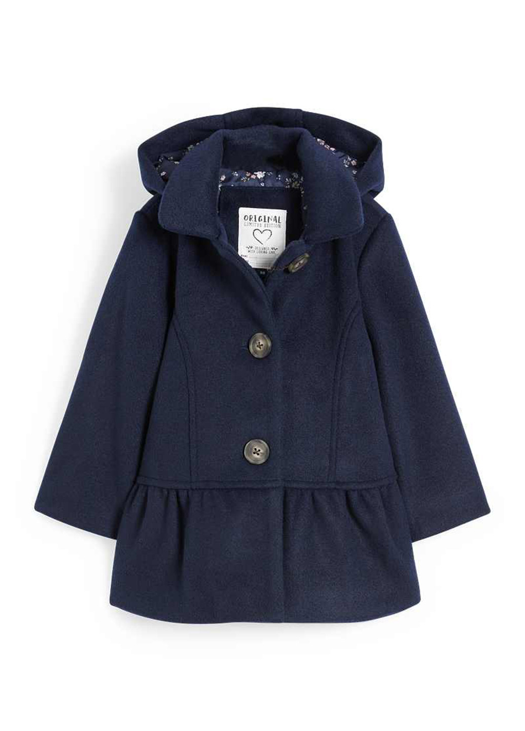 Темно-синє демісезонне Пальто однобортне C&A