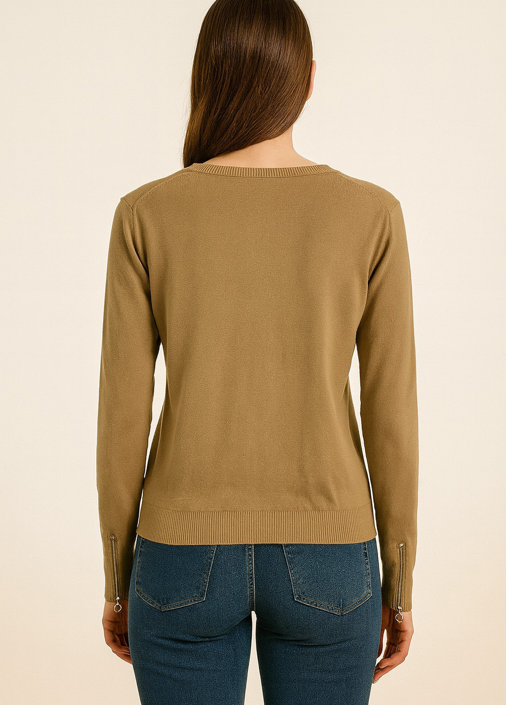 Гірчичний демісезонний пуловер пуловер Sassofono