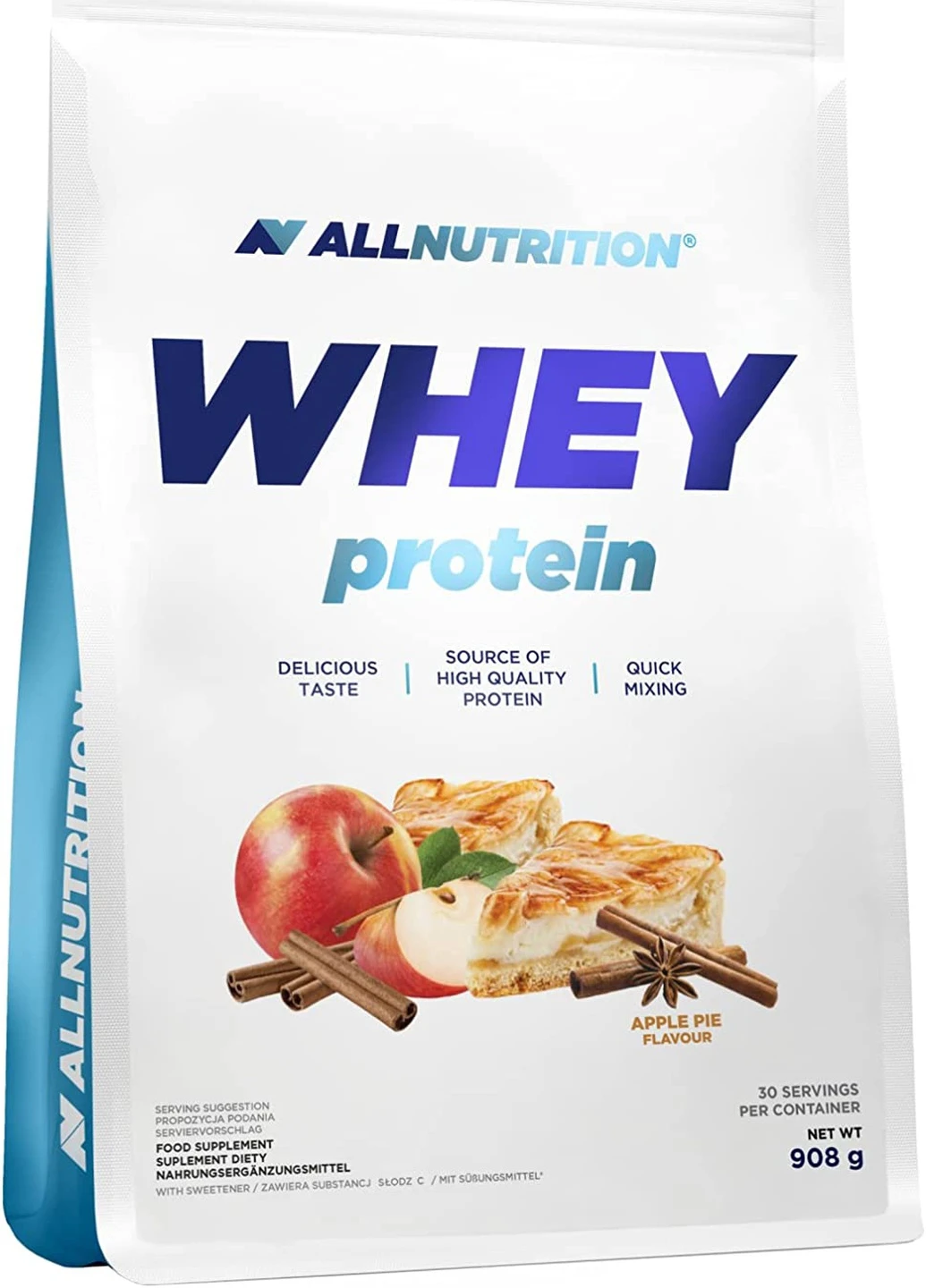 Сывороточный протеин 908 г - Whey Protein 908g (Apple Pie) Allnutrition (254916584)