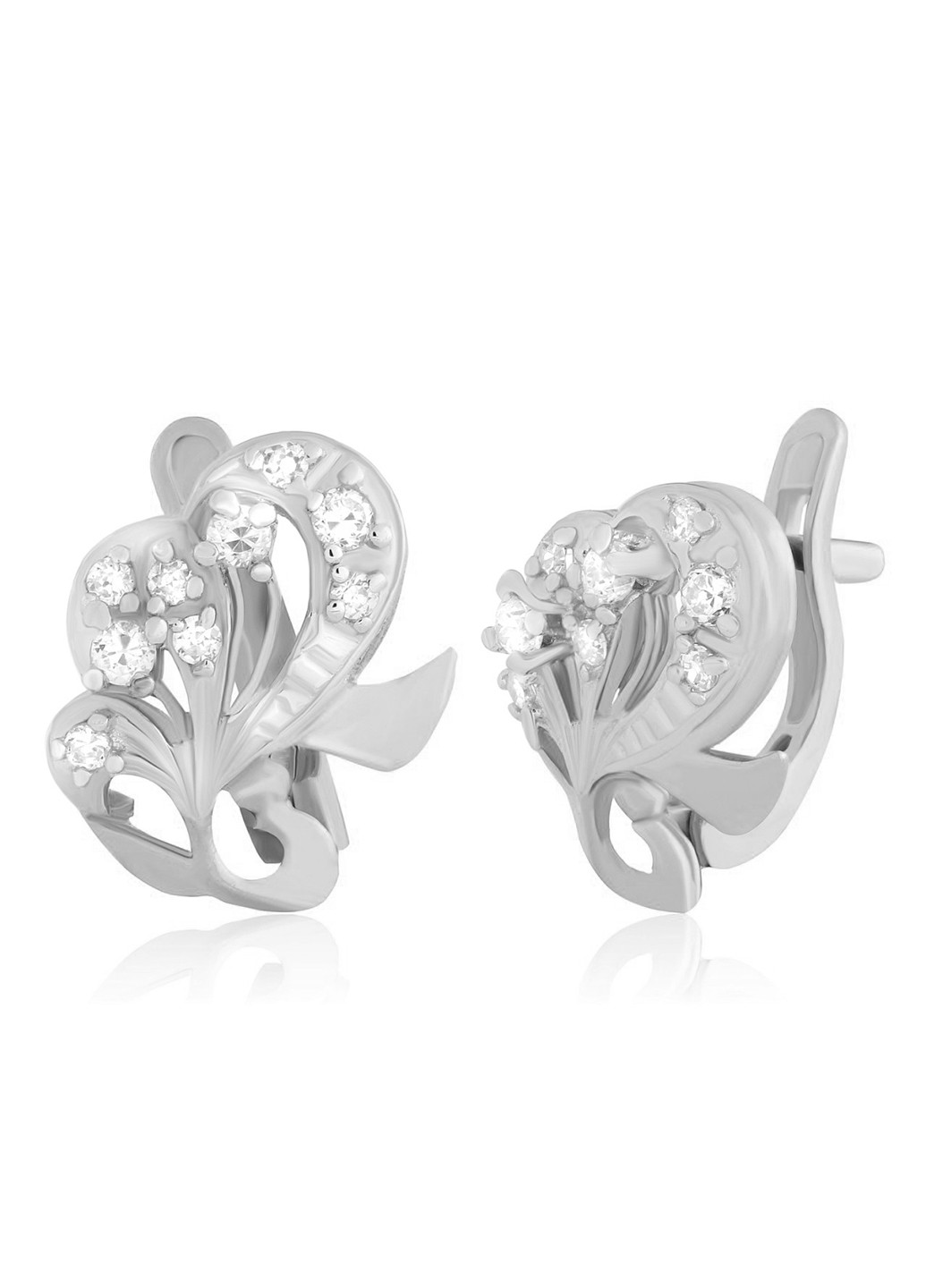 Срібні сережки з фіанітами ск2ф / 005 Silvex925 (201169034)