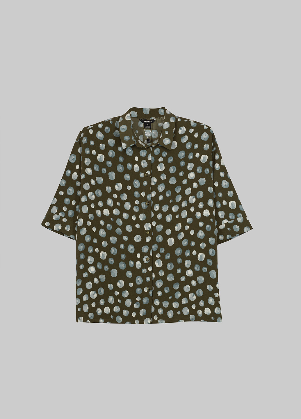 Оливковковая (хаки) кэжуал рубашка с абстрактным узором Monki