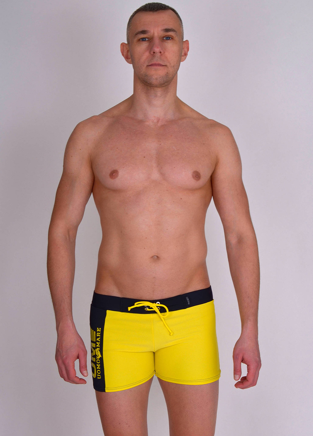 Мужские желтые пляжные плавки шорты Uomo Mare
