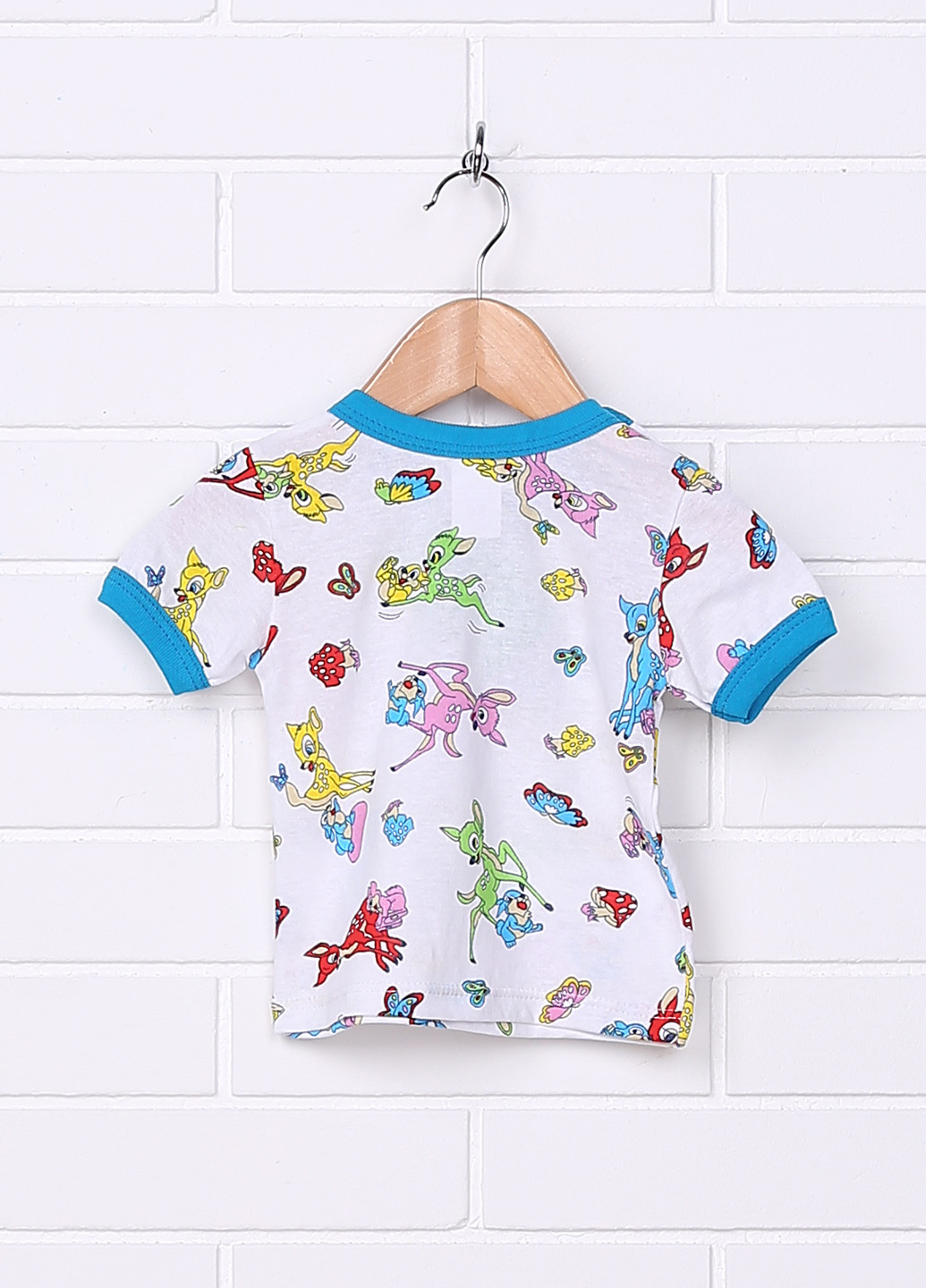 Белая летняя футболка с коротким рукавом KINDER MODE