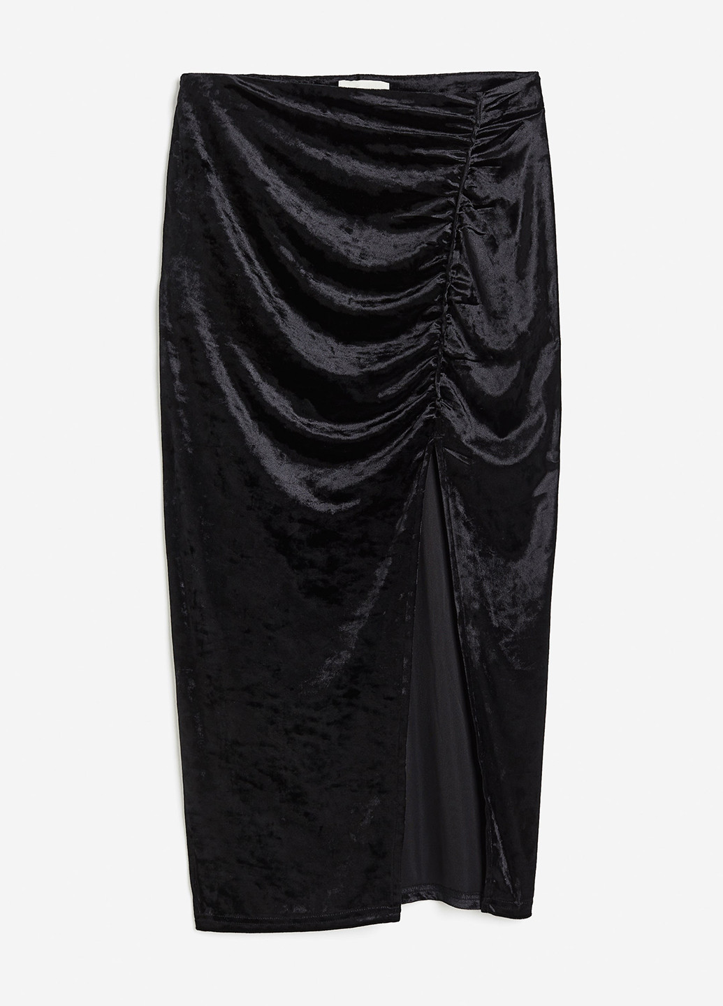 Черная вечерний однотонная юбка H&M