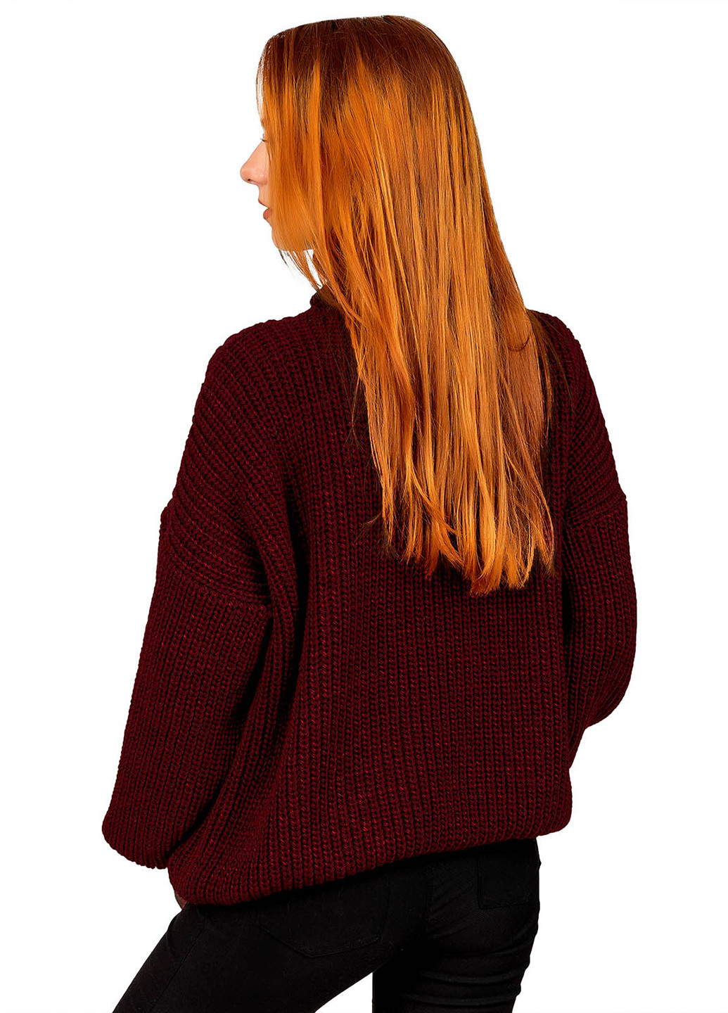 Бордовий зимовий светр Palvira