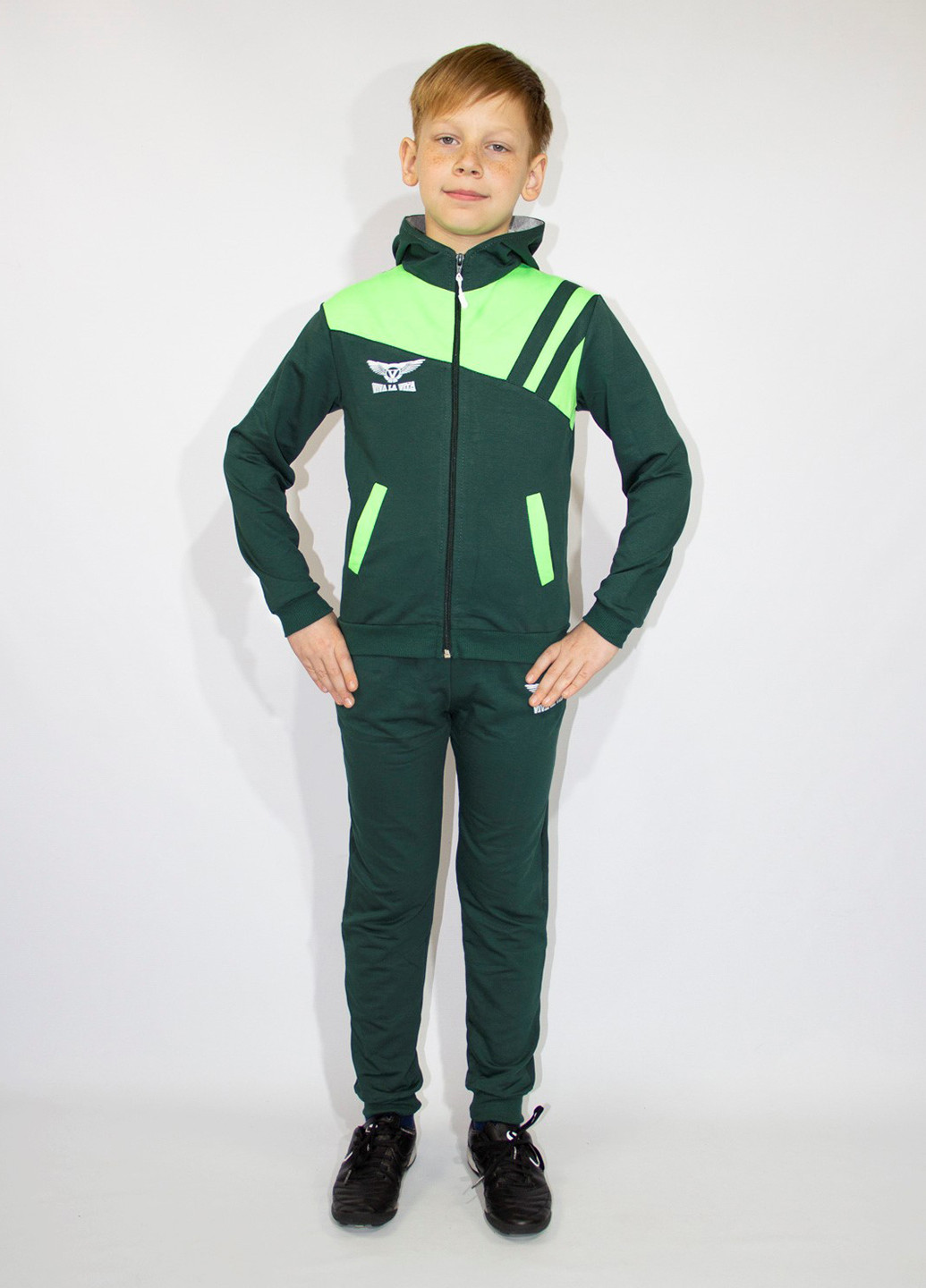 Зелений демісезонний костюм (толстовка, брюки) брючний VIVA LA VITA