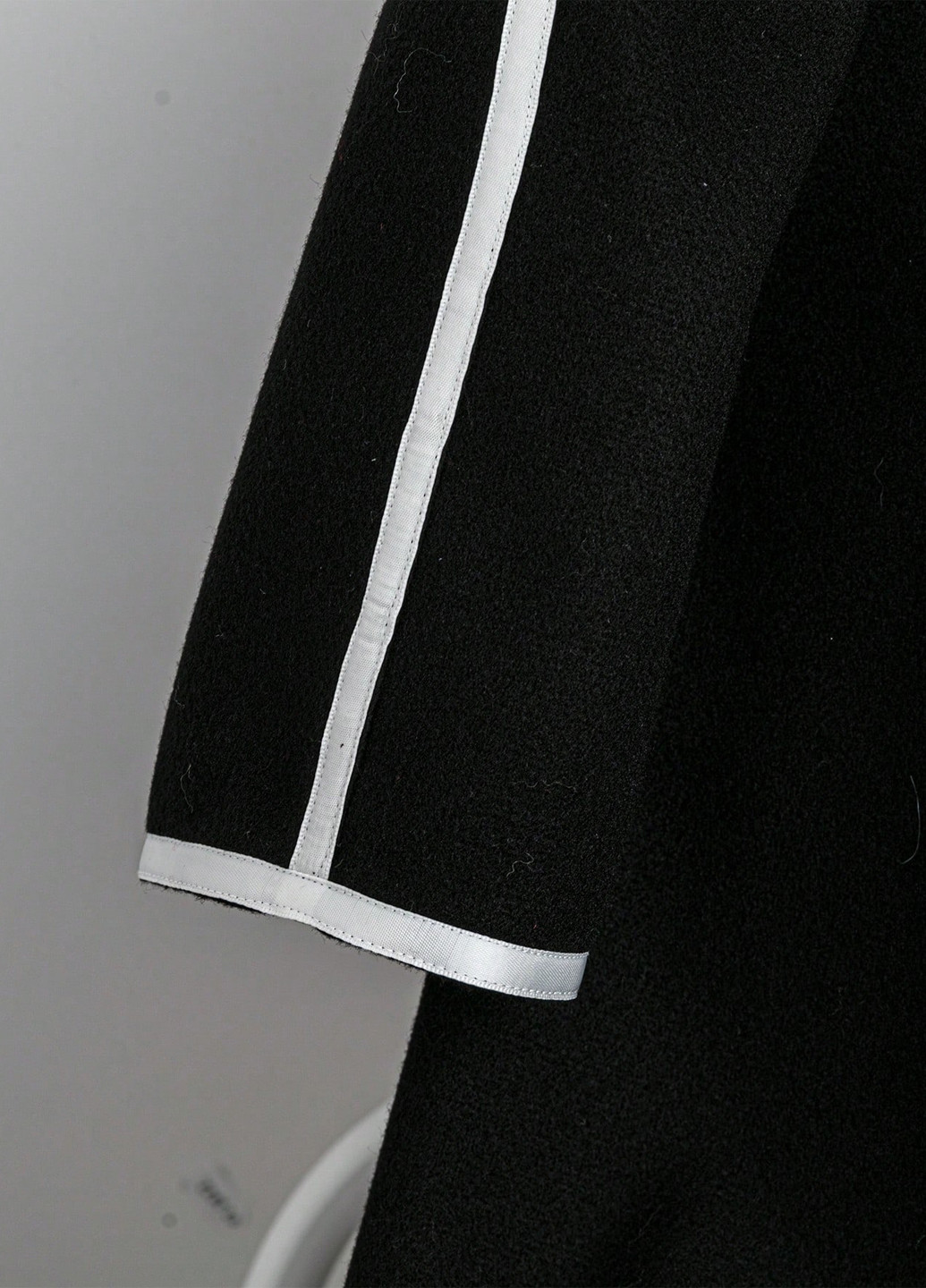 Черное демисезонное Пальто двубортное SHEIN