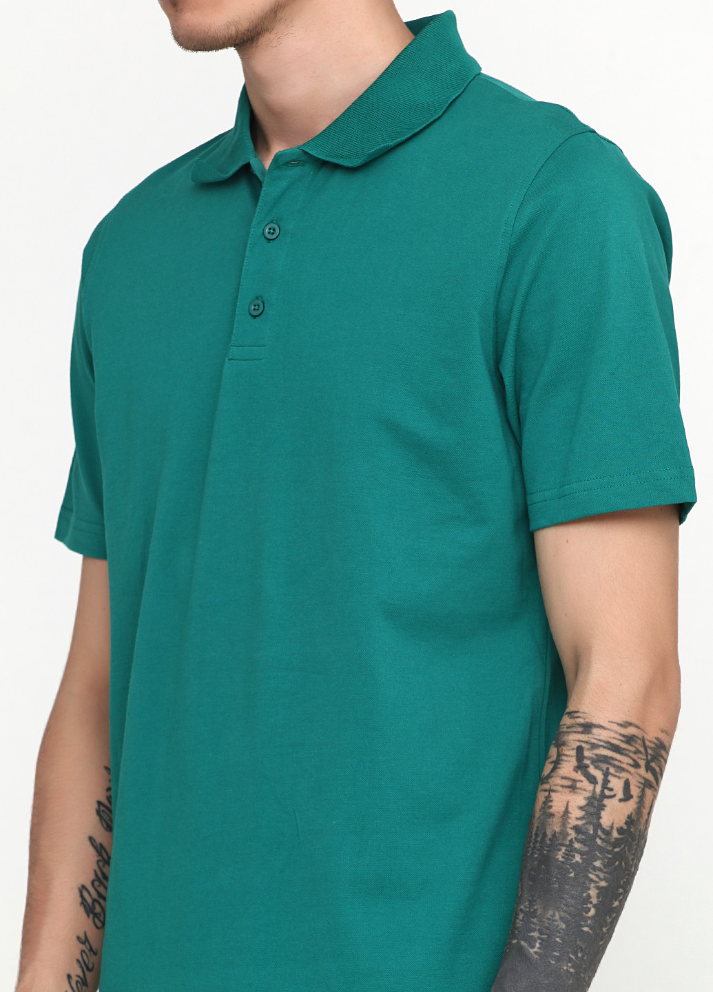 Зеленая футболка-поло для мужчин Belika однотонная