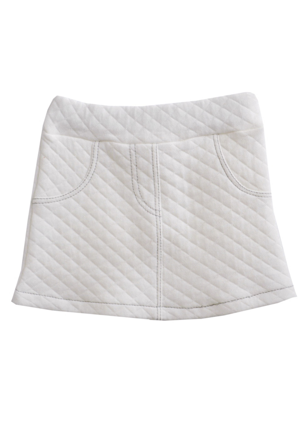 Молочная кэжуал однотонная юбка Витуся со средней талией