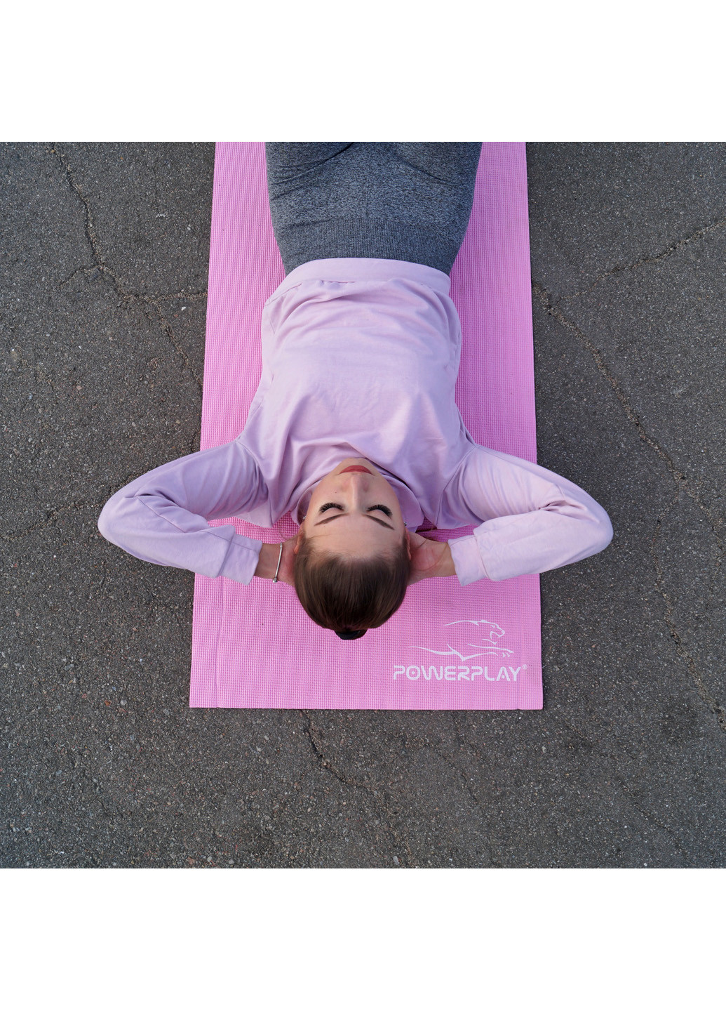 Коврик для фитнеса и йоги 173х61х0,4 см PowerPlay розовый