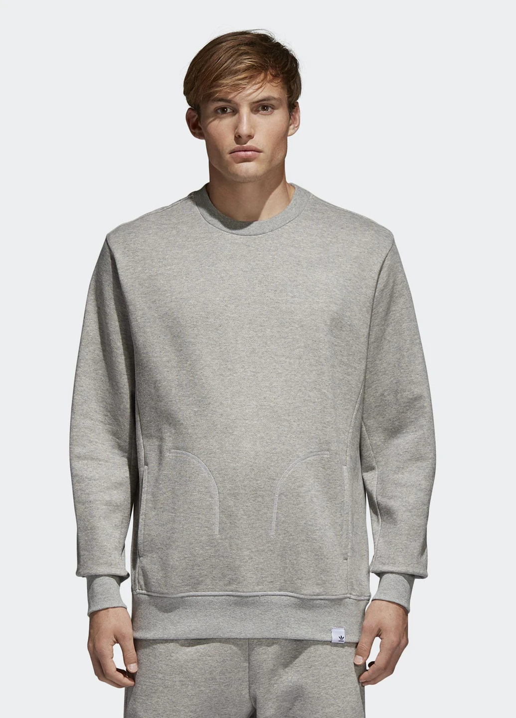 Світло-сірий свитшот adidas меланж (75675811)