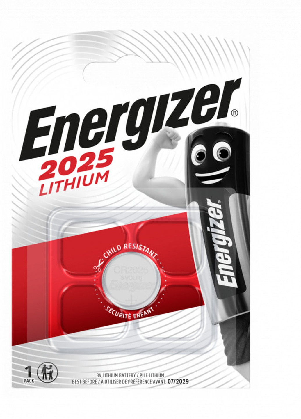 Батарейка CR2025 Lithium уп. 1шт. Energizer (253896323)
